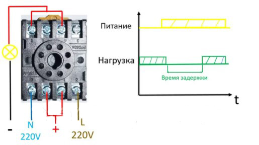 Схема подключения №4 таймера